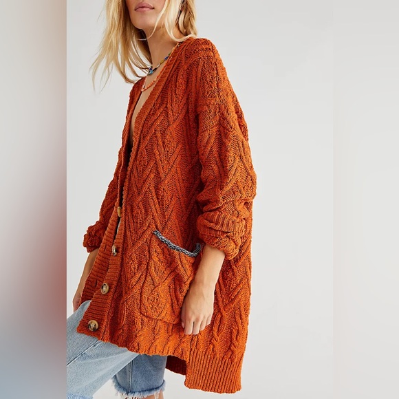 NEW Free People Montana Cable Cardigan - Picture 9 of 14